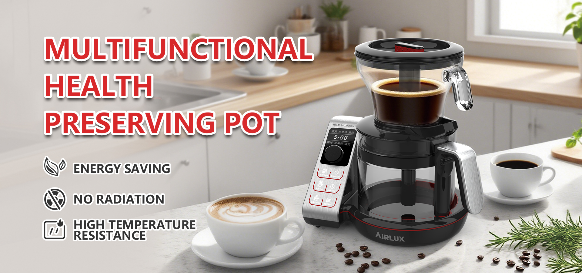 Airlux Multifunctional Health Preserving Pot